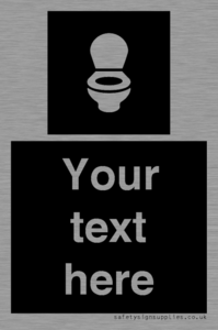 Custom information: black panel wc toilet